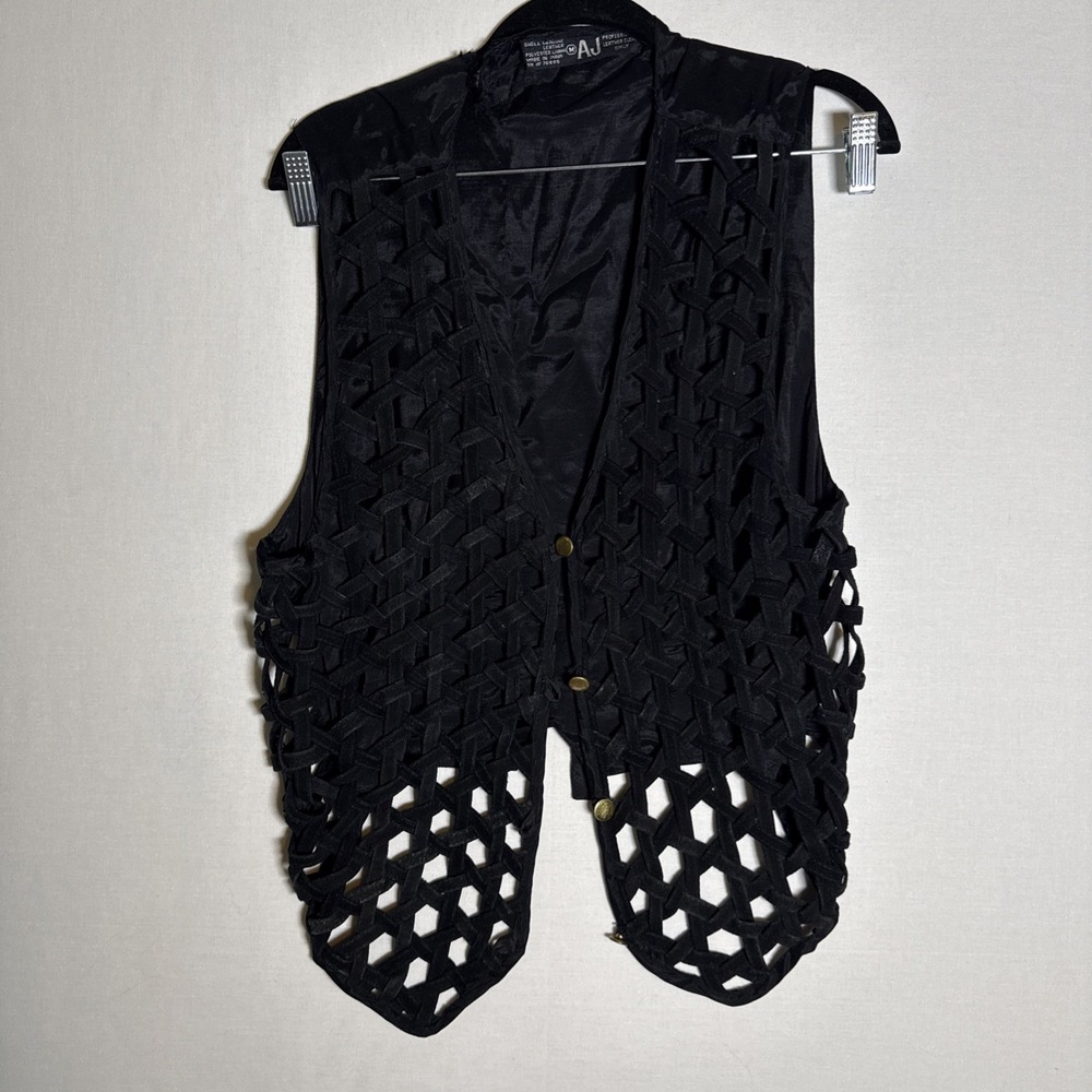 AJ Shell Genuine Leather Vest (Size M)